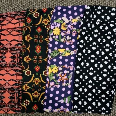 *NEW* LuLaRoe Leggings OS Lot Of 4 Pair Bright & Fun